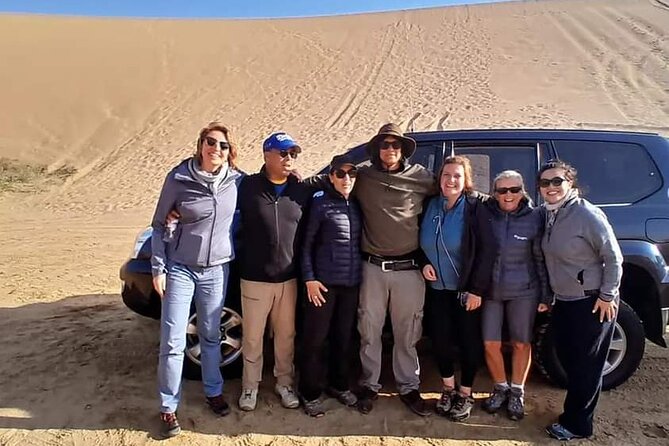 Sandwich Harbour 4x4 Tours at Walvisbay, Namibia - Walvis Bay Lagoon and the flamingos