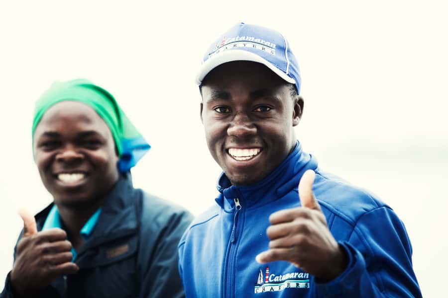 Walvis Bay: Marine Big 5 Luxury Catamaran Tour - Into open water in search of dolphins and whales