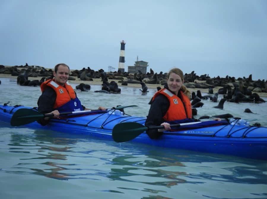 Walvis Bay: Pelican Point Kayaking Tour - Getting onto the water at Pelican Point