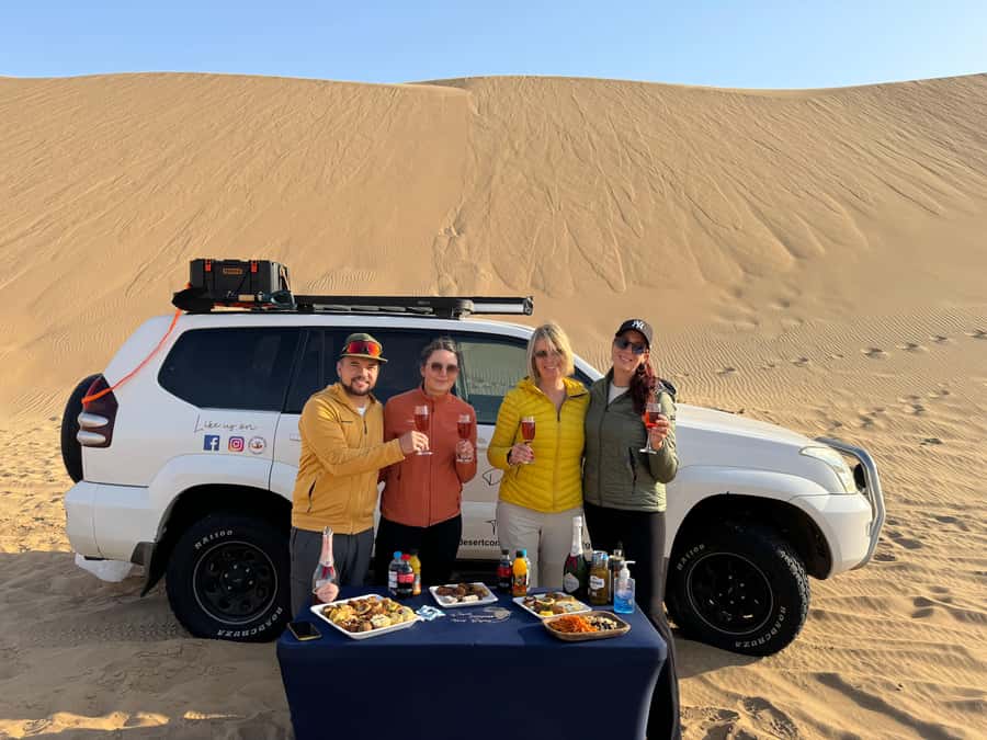 Walvisbay: Sandwich Harbour 4x4 & Sandboarding Tours - Flamingos at Walvis Bay Lagoon