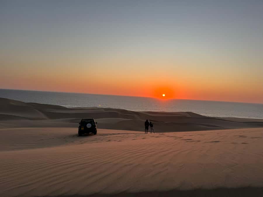 Walvisbay: Sandwich Harbour SUNSET Tour-End It Beautifully - From Flamingo Villas to Walvis Bay’s bird-filled lagoon